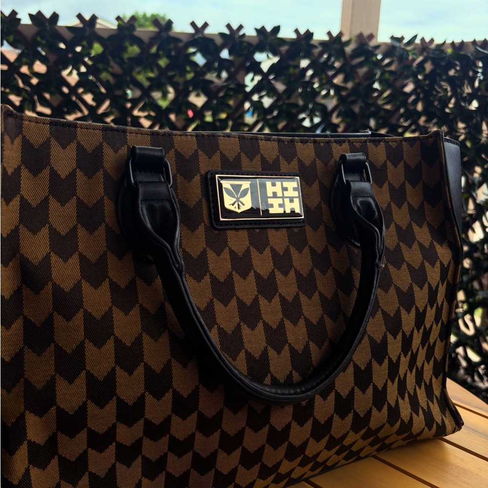 Elegant Brown and Black Designer Tote